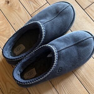 UGG Men's Tasman II Charcoal Suede Clogs/Slippers
